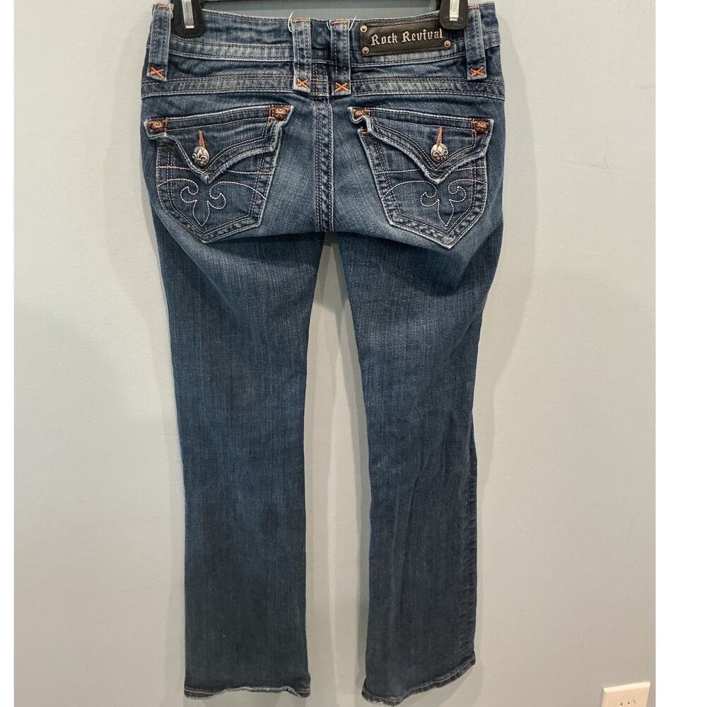 Rock Revival Womens Bootcut Jeans‎ Size 26 Western Cowboy Rodeo Festival Cowgirl